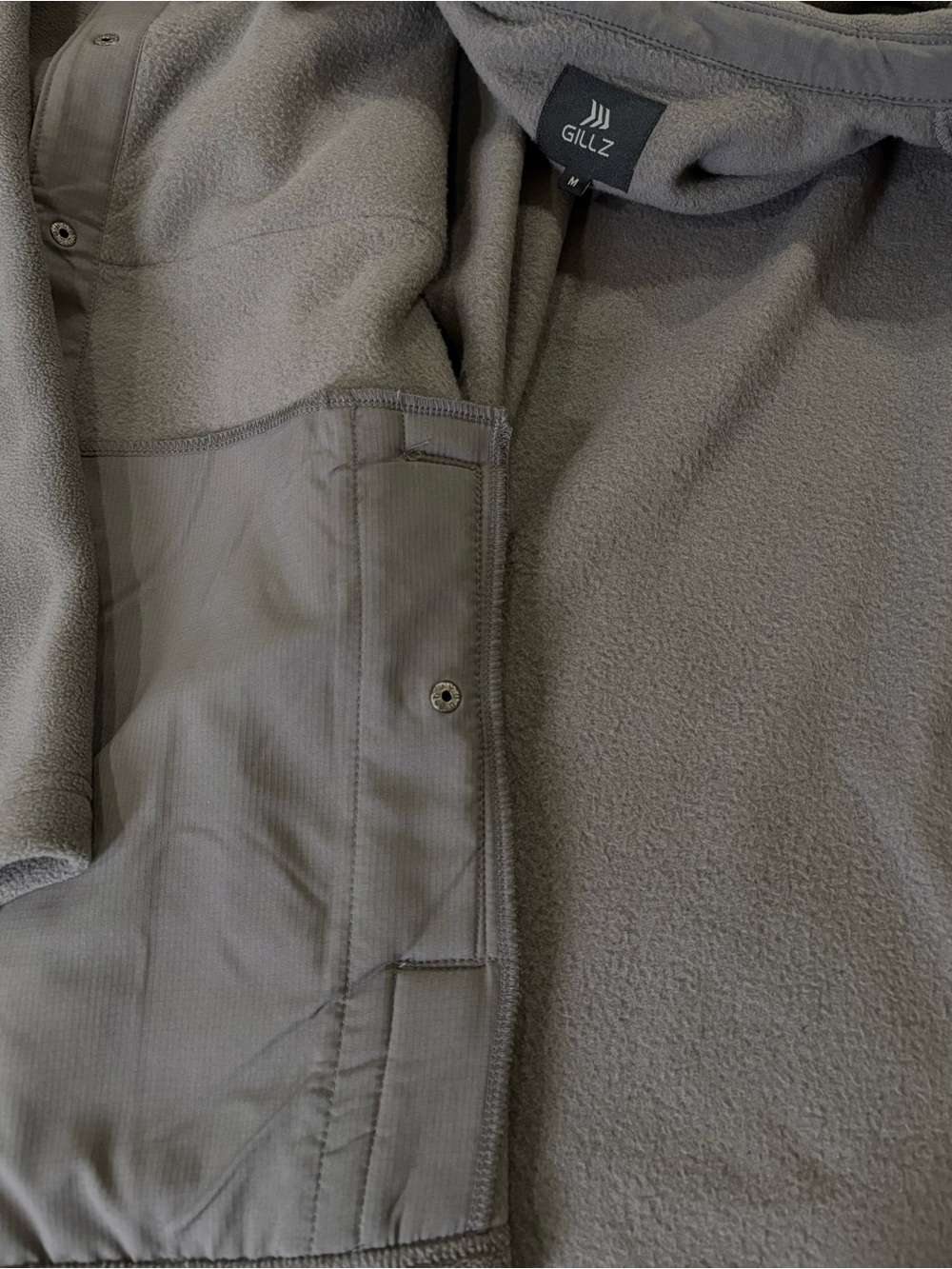 Gillz Crescent Beach Snap Front Fleece Shirt Jacket Men’s M Gray Fishing Outdoor - Picture 4 of 6